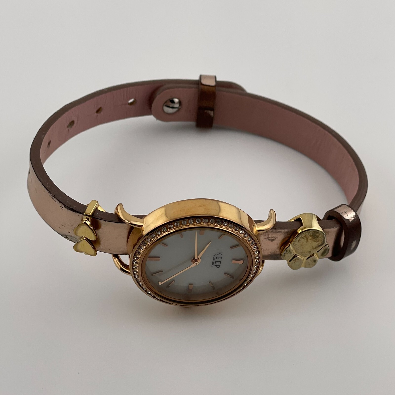 KEEP Collective Watch Womens 27mm Case Pearl Look Dial One Piece Strap