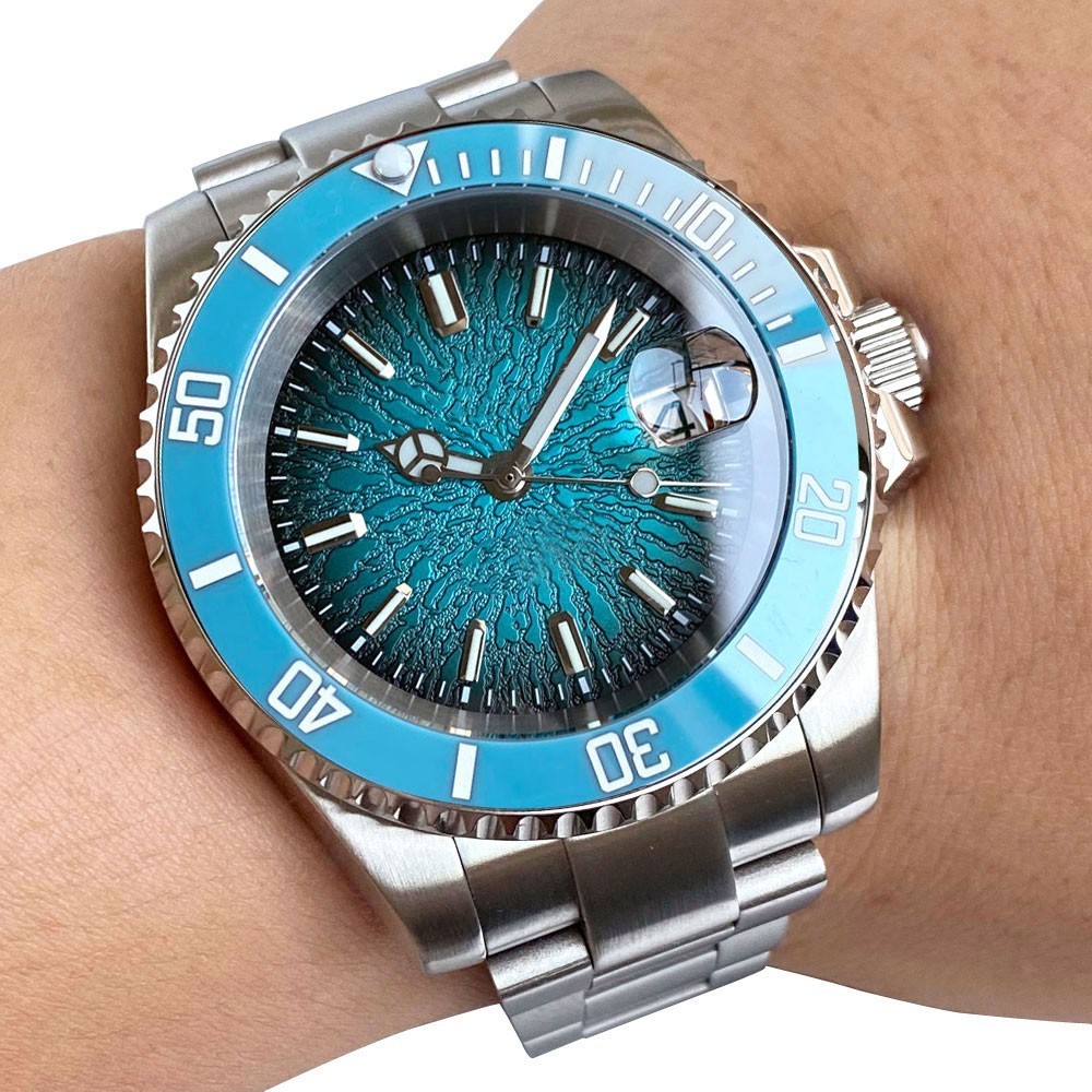 40mm Tandorio Red Blue Purple Dial sapphire glass NH35A Automatic mens Watch