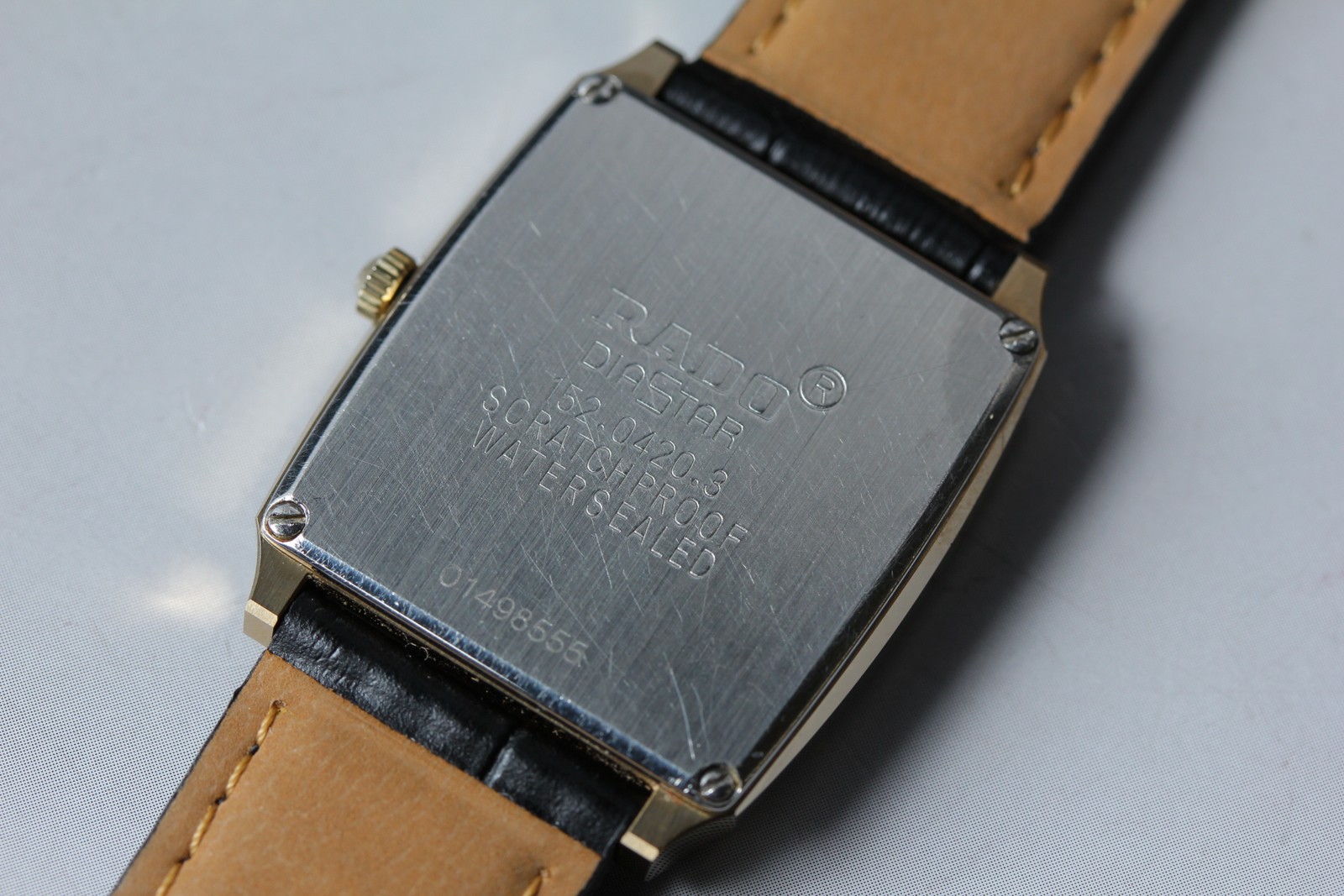 [Near MINT] Rado DIASTAR 152.0420.3 Gold Dial Date 27mm Quartz Men’s watch
