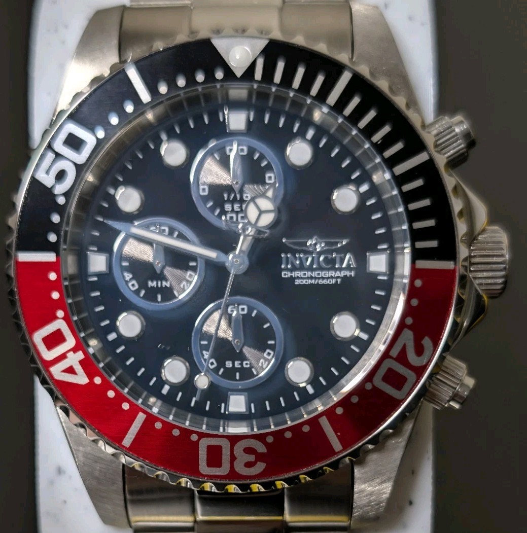 Invicta Pro Diver Chronograph Men’s Watch (Model 1770) – Coke Bezel