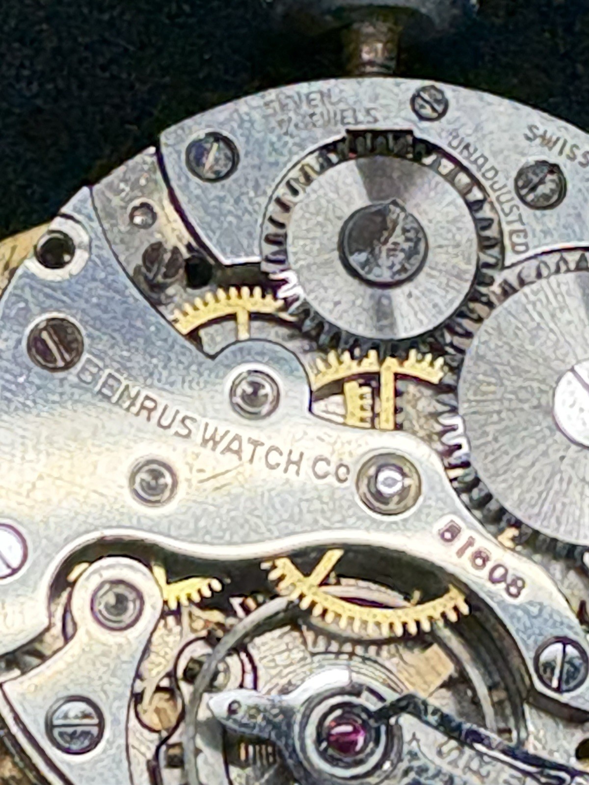 Vintage Benrus Tank Style 7j G.F. Mechanical Watch Needs Crystal/Minute Hand M10