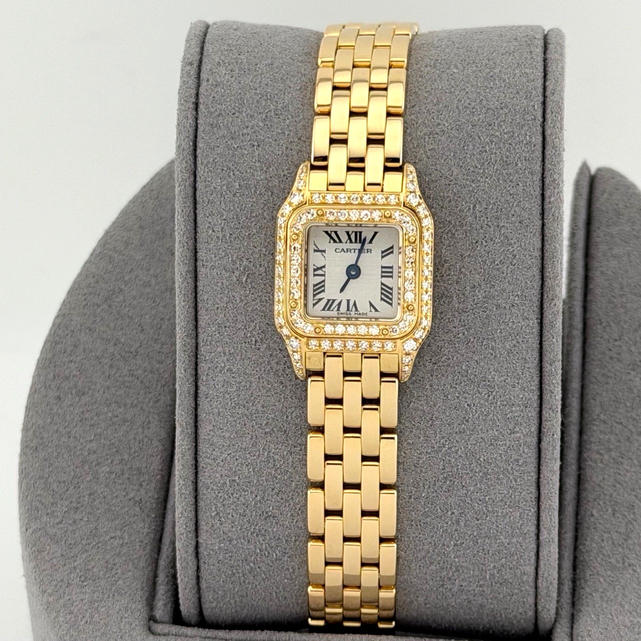 Cartier Panthere Mini 2360 WF3141B9 17mm Diamond Bezel Lugs 18k Yellow Gold Box
