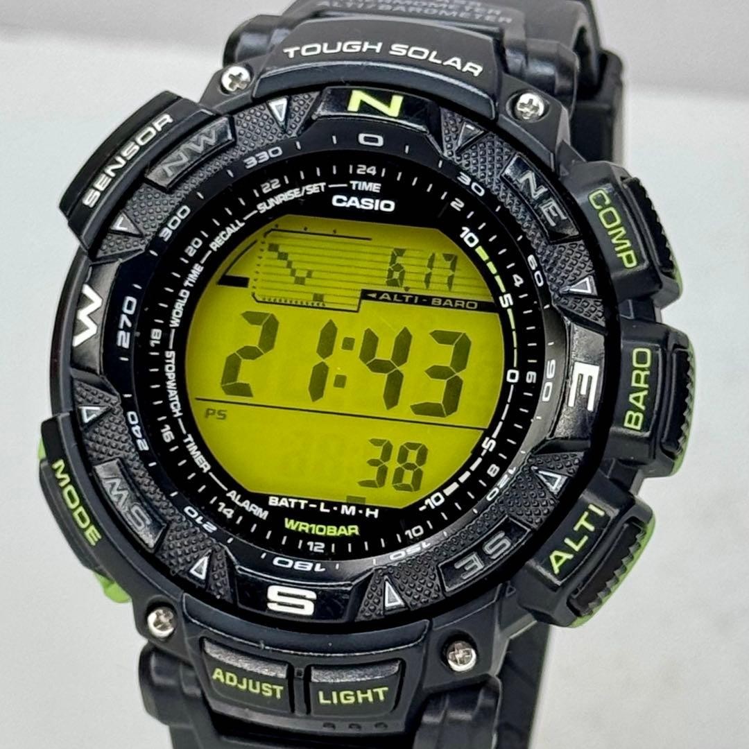 CASIO PRO TREK PRG-240-1BJF Color Display Series Tough Solar Watch Excellent JP