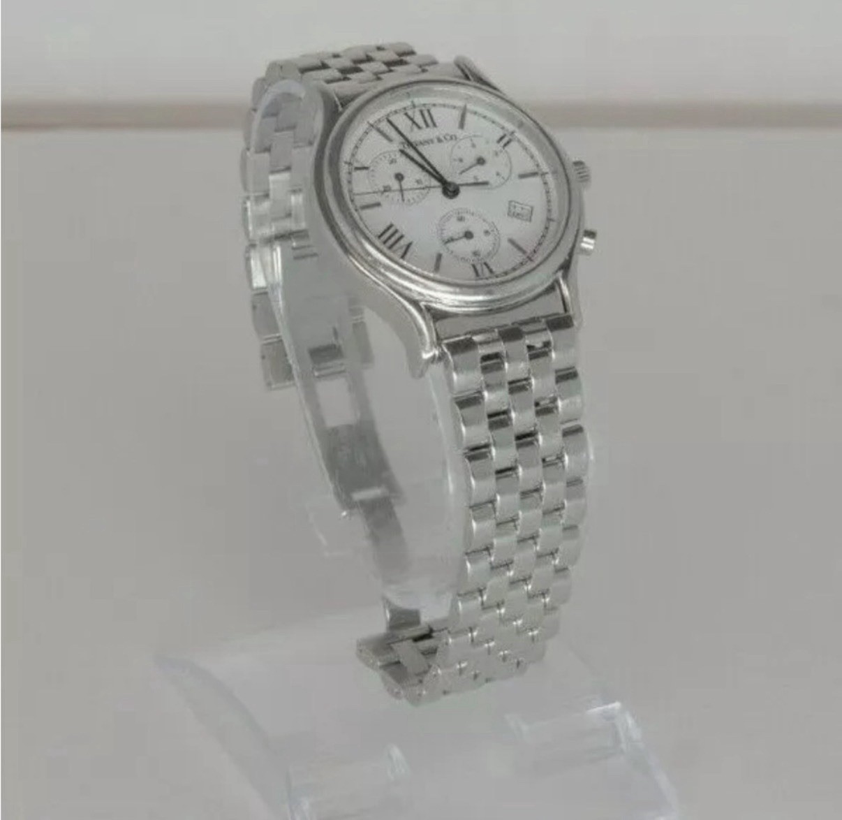 Tiffany and Co. White Dial and Vintage mens #90 new battery push button broken