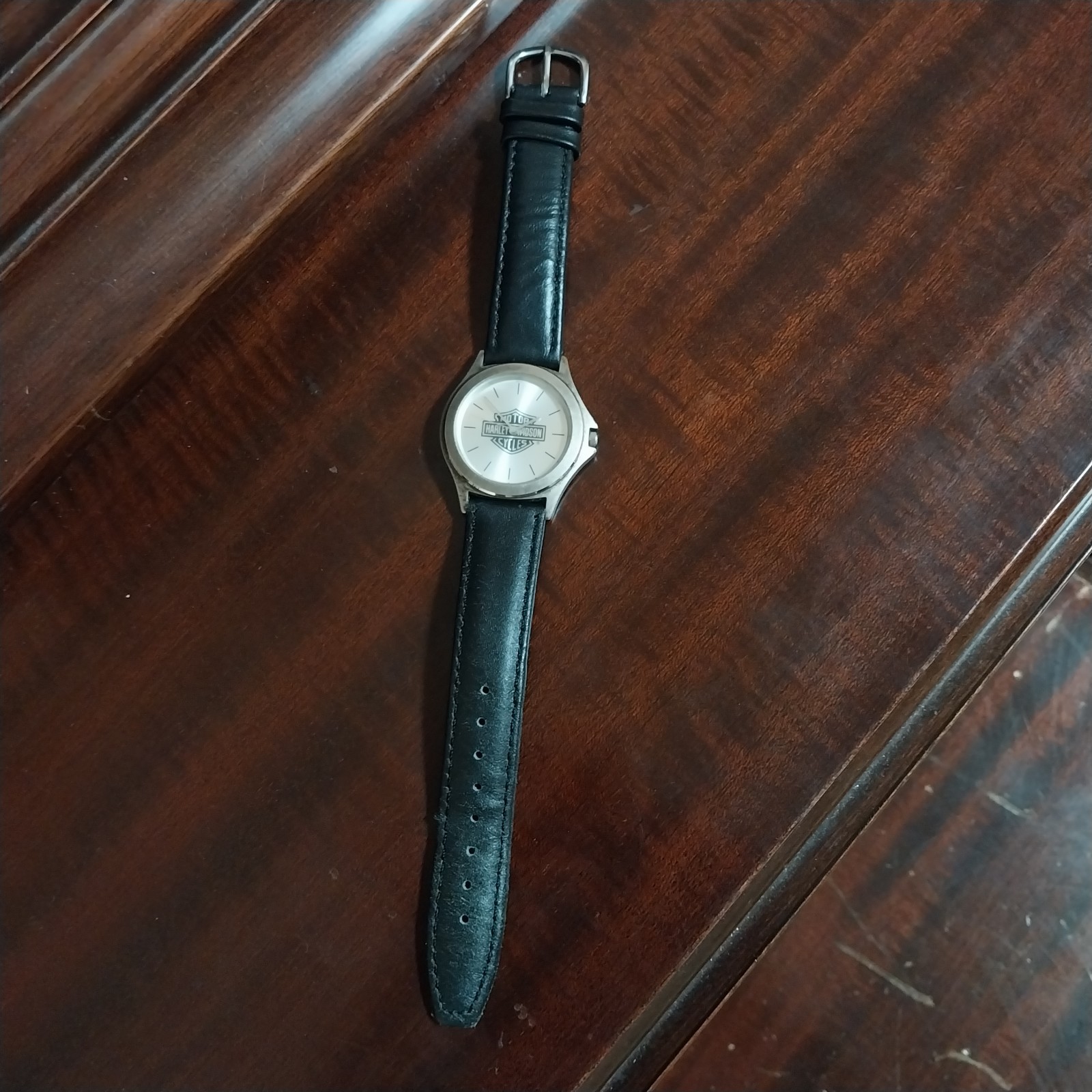 Harley Davidson Watch With Black Leather Band