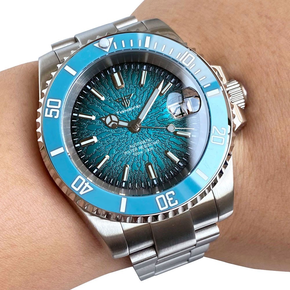 40mm Tandorio Red Blue Purple Dial sapphire glass NH35A Automatic mens Watch