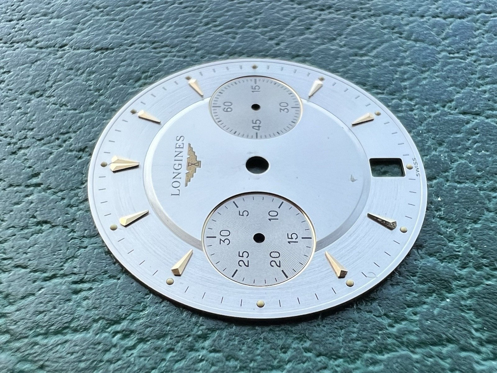 Authentic Longines 1832 Chronograph Silver & Gold Arrow Markers – OC#975