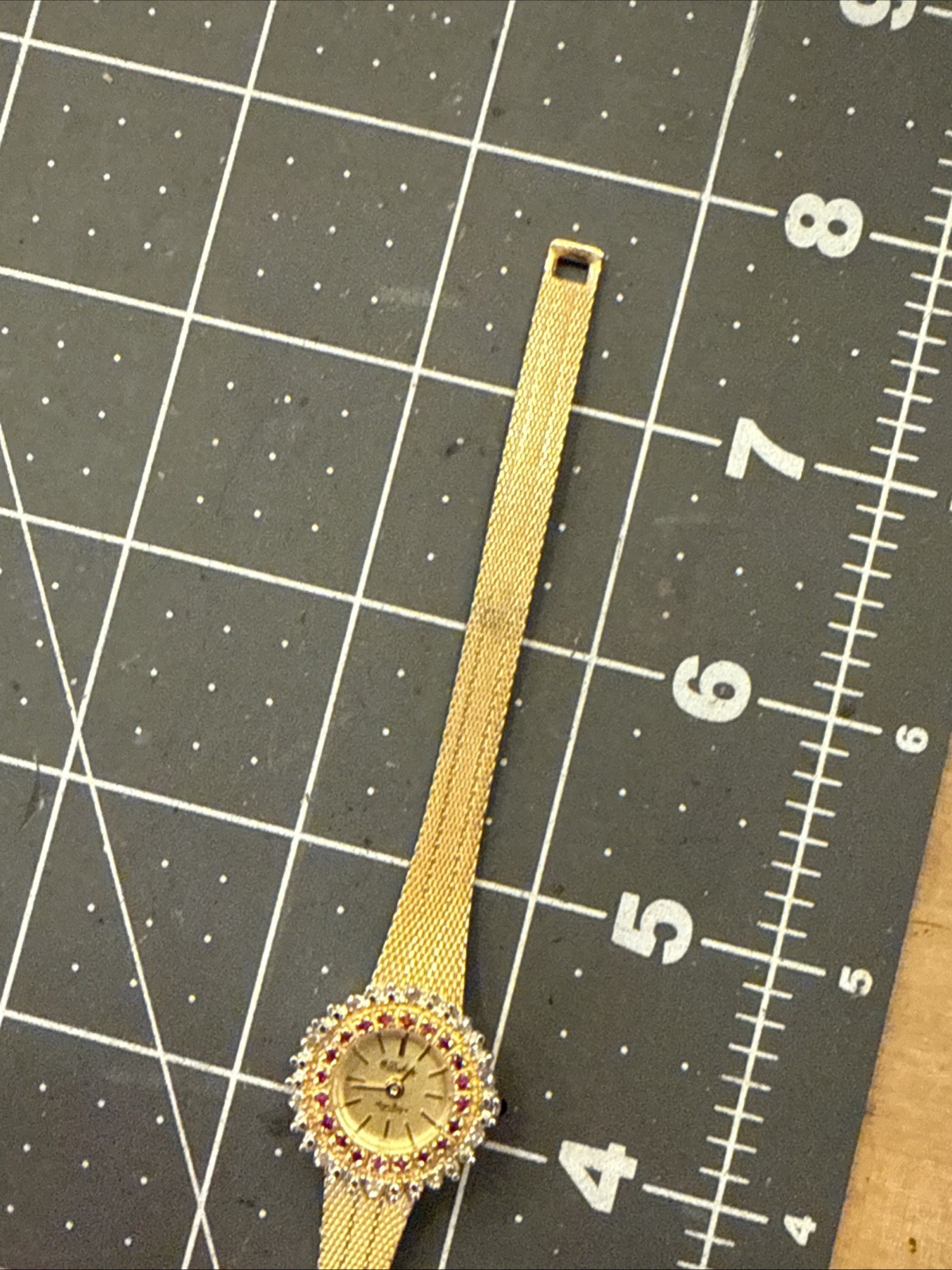 Dufonte Lucien Piccard 30 Ruby and Diamond Ladies Watch New Battery