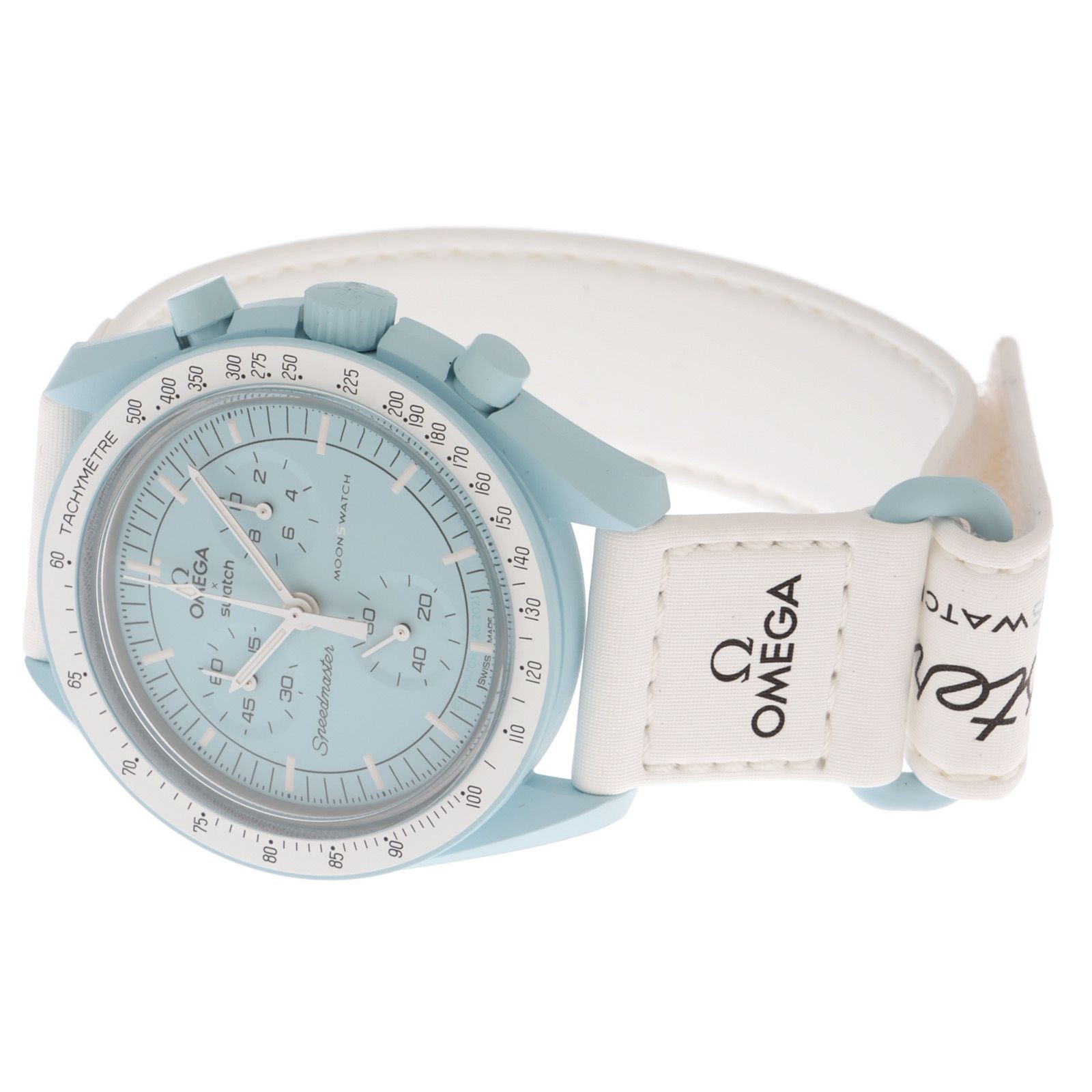 Swatch OMEGA MOONSWATCH MISSION TO URANUS SO33L100 Watch Nylon Bio Ceramic Quart