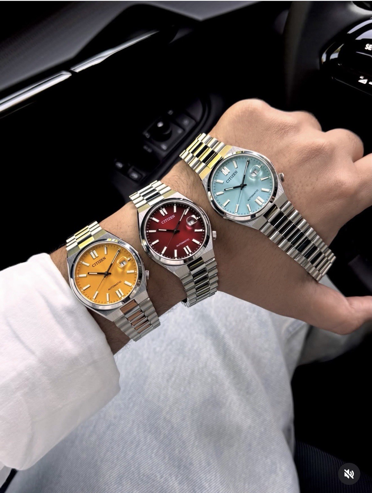 NEW Citizen TSYUOSA Automatic Sunray Sky Blue Men’s Watch Box N Papers NJ015 40m
