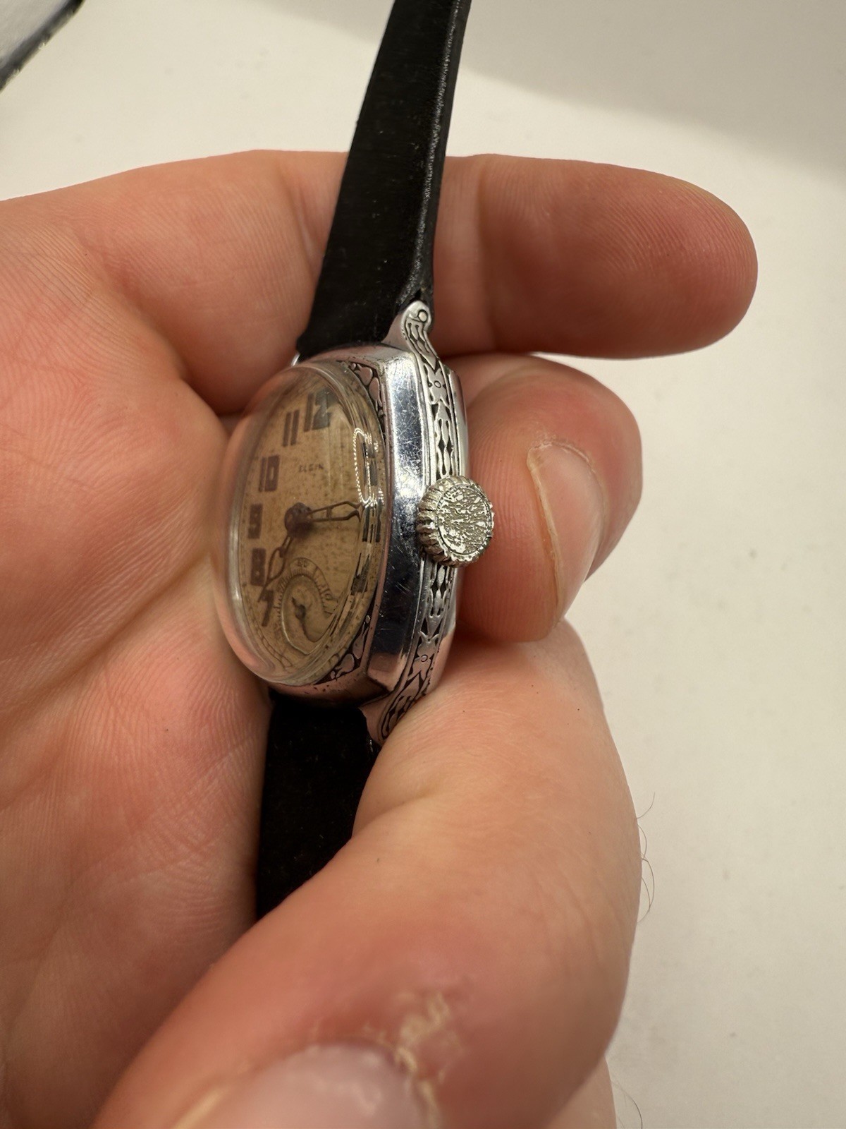VINTAGE 1930’s ELGIN USA Military Wrist Watch 7 Jewels FULLY SERVICED