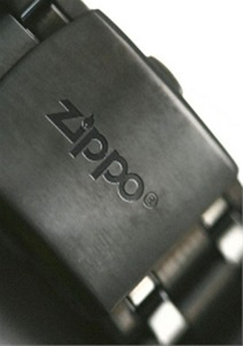 Zippo Black Face PVD Stainless Band Dress Watch 45014 *NEW*