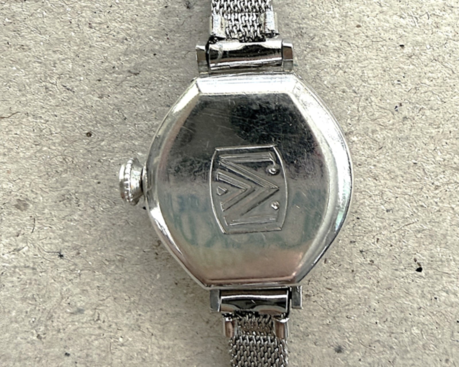 Antique Tiffany & Co. Platinum Ladies Wristwatch • Diamond Bezel • Original Mesh
