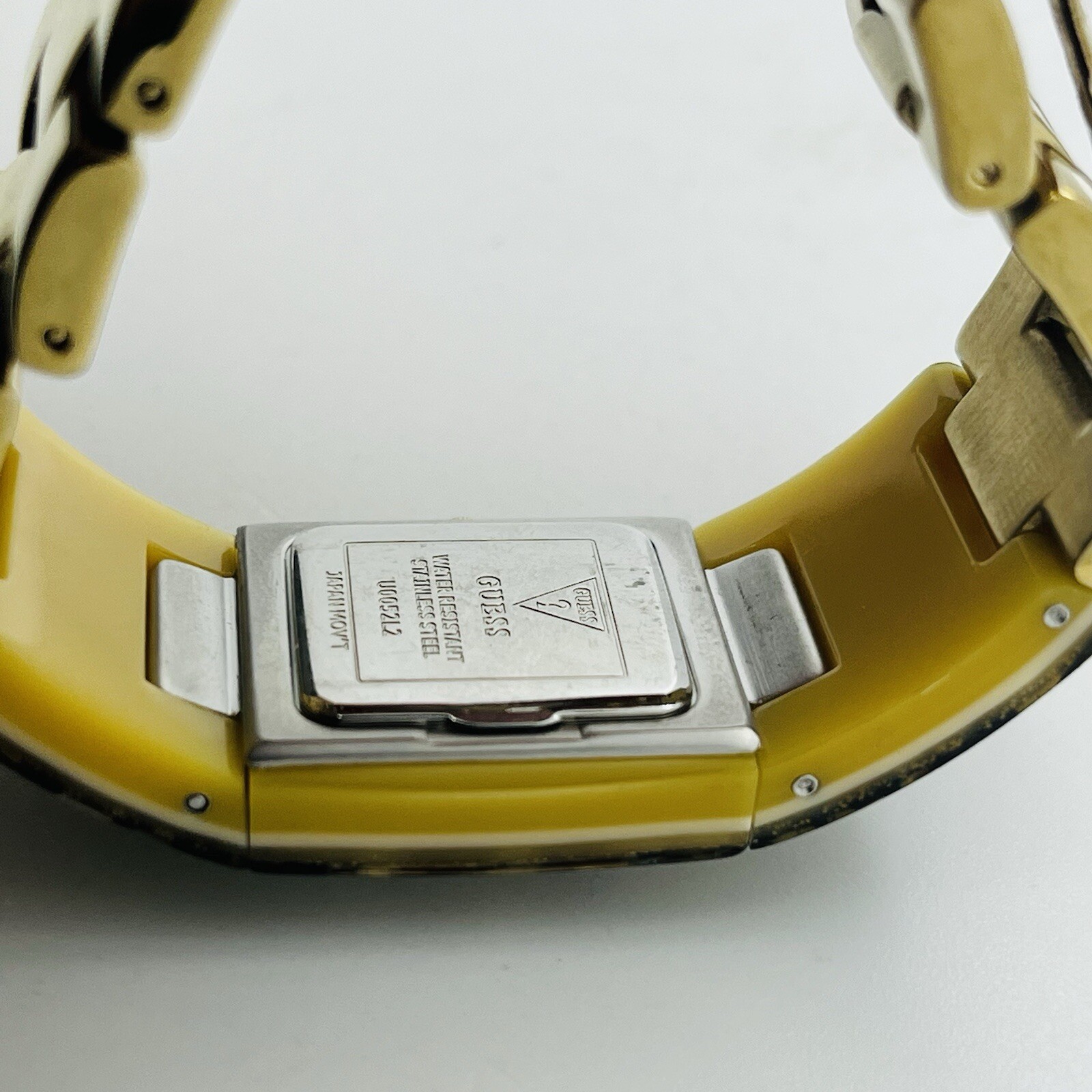 GUESS Animal Print Women’s Gold Polycarbonate Steel Band 22mm Watch U0052L2