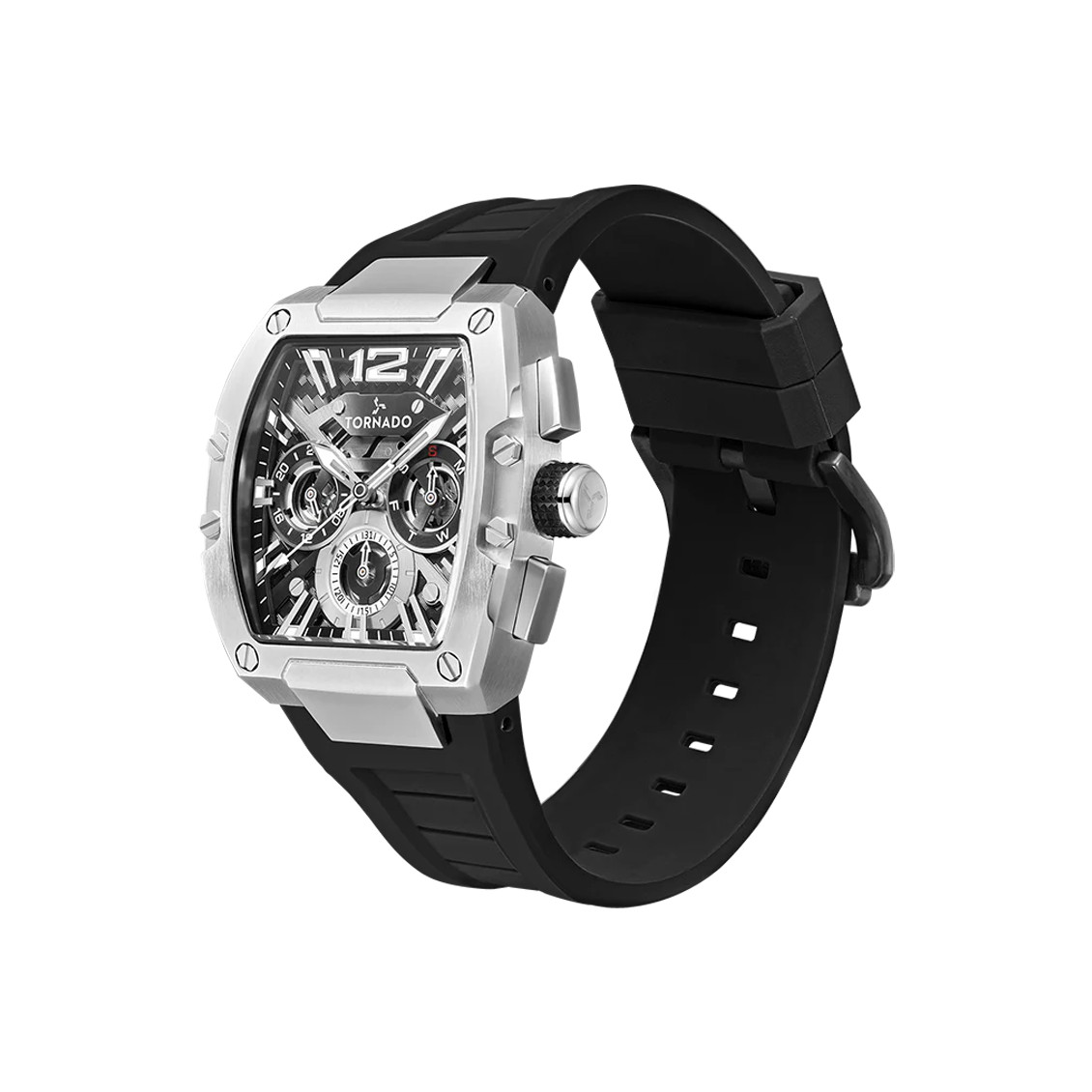 Tornado Xenith Men’s Multi Function Watch | Black Dial, 43x54mm, 100 m (10 ATM)