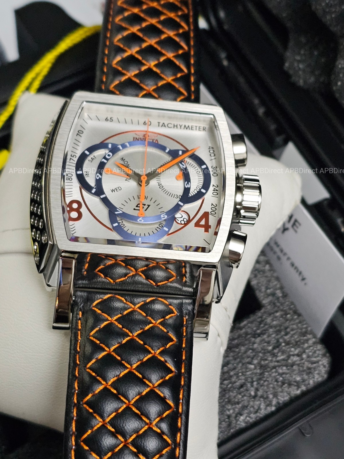 Invicta – S1 Rally – Swiss Z60 Chronograph – Black Orange Leather – Mens Watch