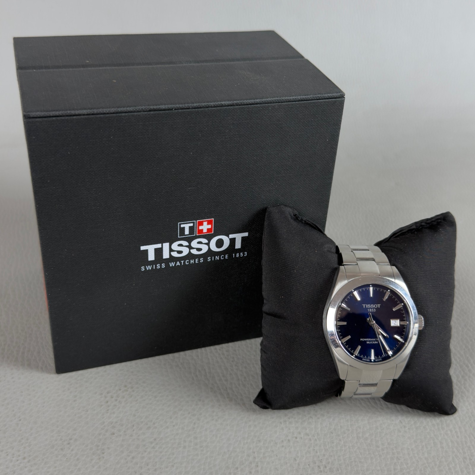 Tissot Gentleman Powermatic 80 Silicon Blue Steel Wrist Watch 2023