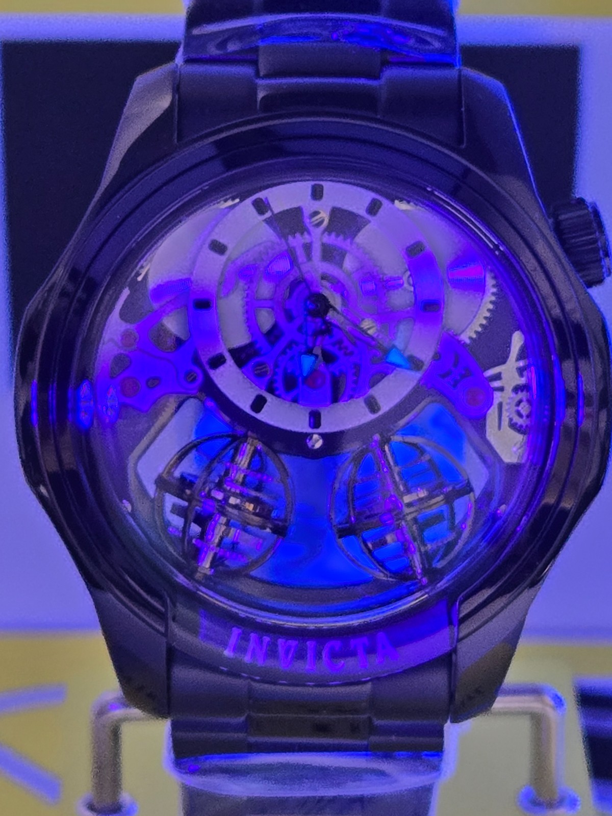 Invicta Specialty Twin-Axis Men’s Watch Skeleton Dial- 46mm Black NEW!