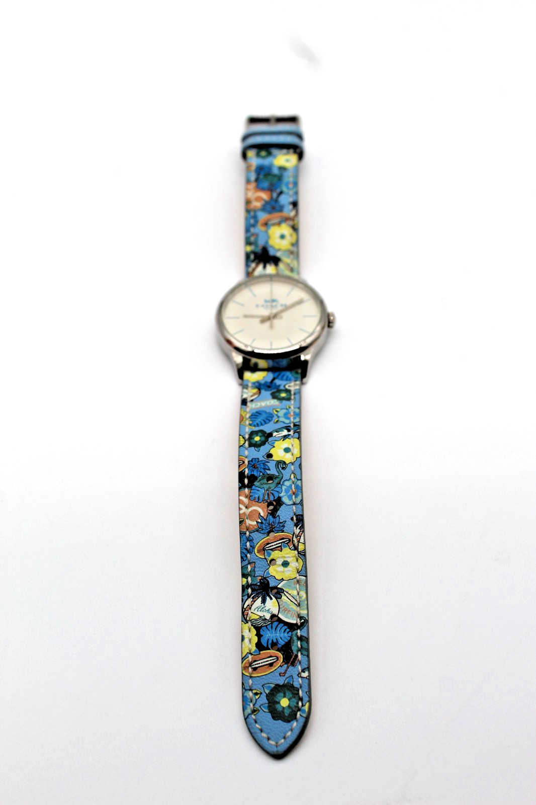 COACH Blue Floral 32mm Ruby Watch Hawaii Themed Watch – New Battery