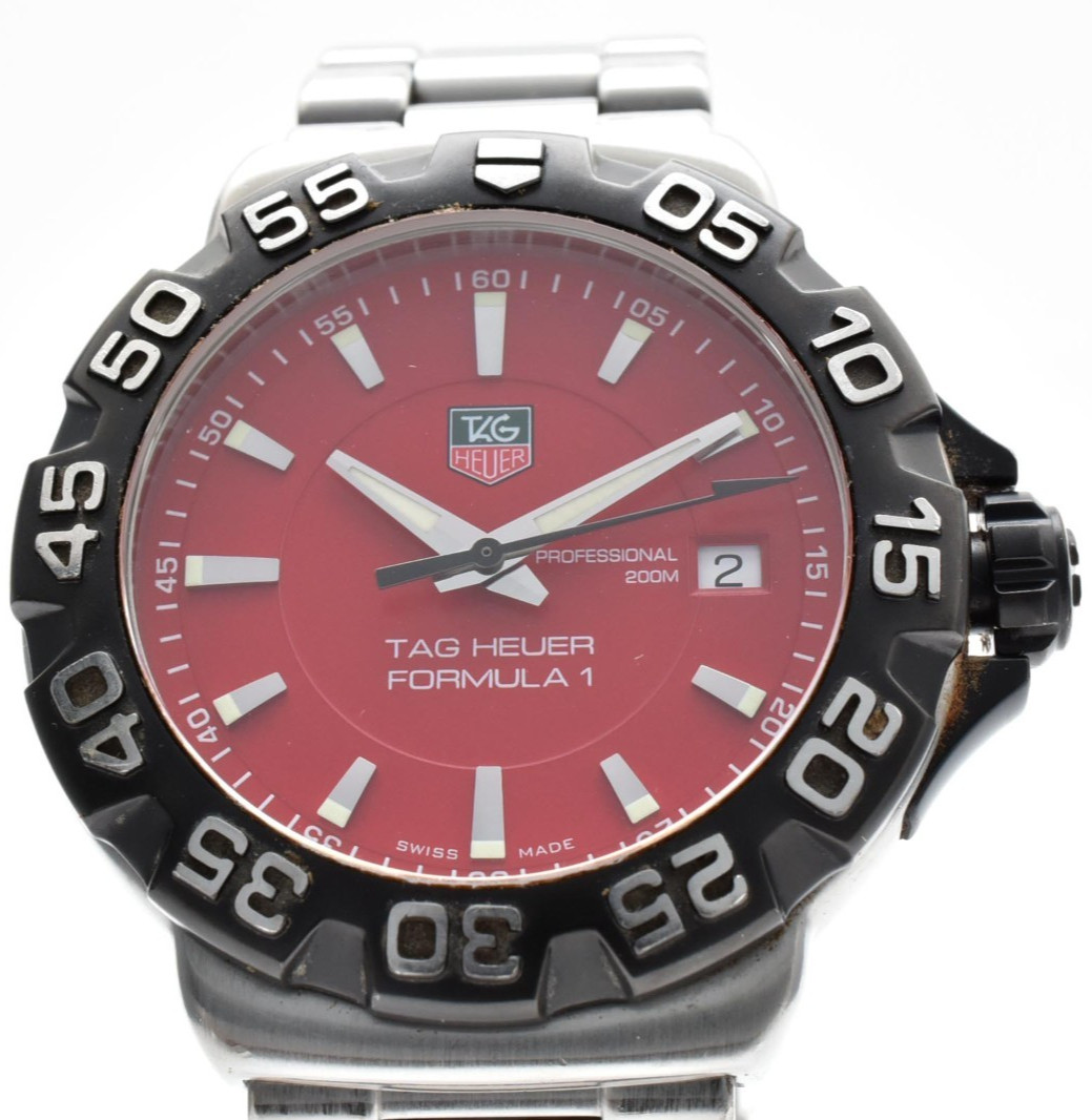 【N MINT】TAG Heuer Formula 1 Professional WAH1112 200m red dial mens Watch
