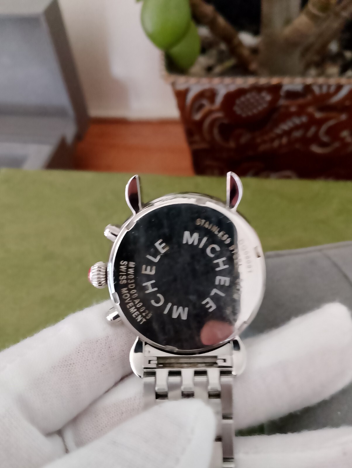 MICHELE CSX,CX39 CHRONOGRAPH Stain Still BAND WATCH for women MW03D00A0025