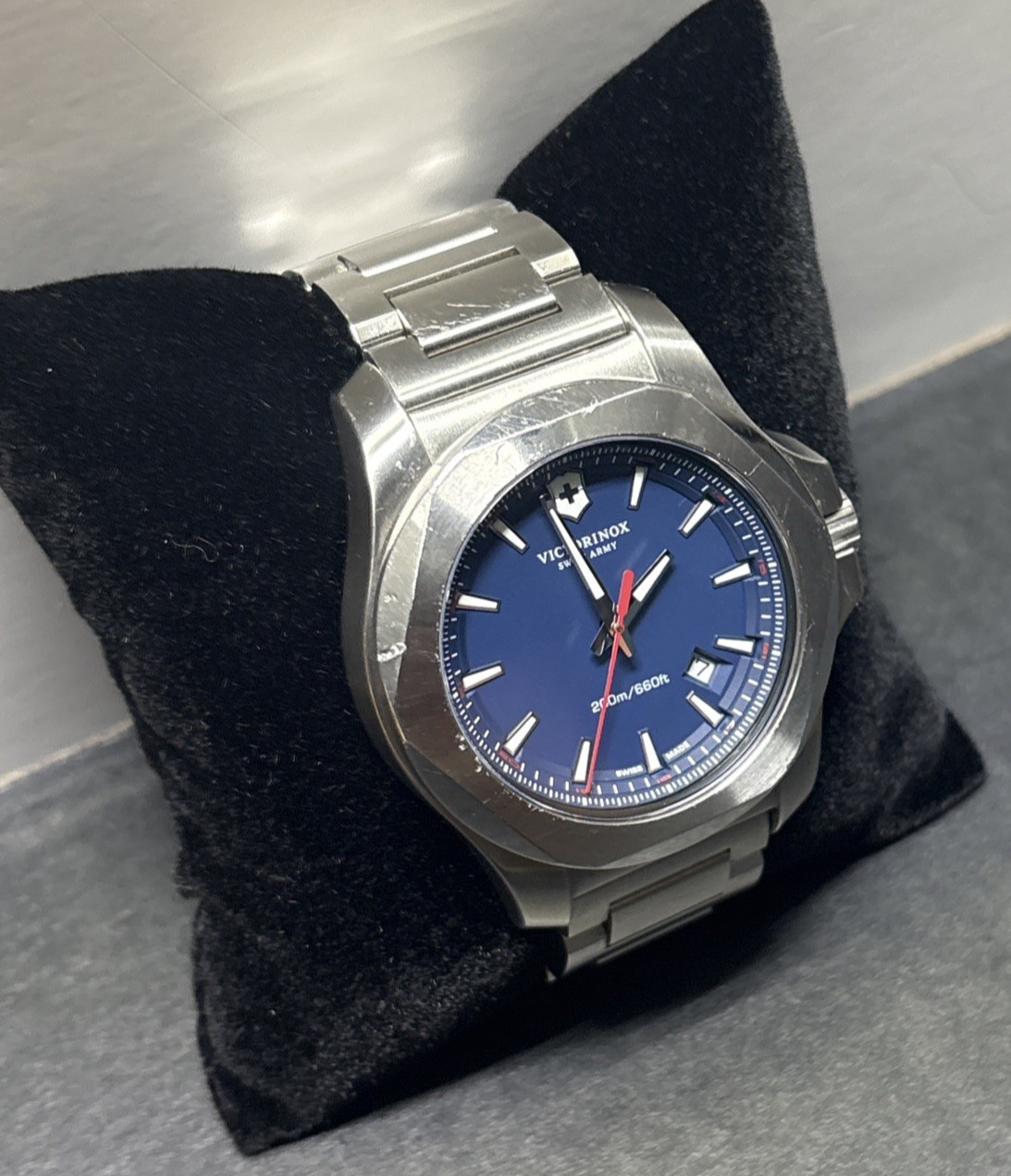 Victorinox 43mm Swiss Army I.N.O.X. Blue Dial Men’s Watch 200m/660ft 241724