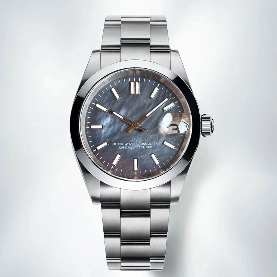 36mm/39mm Black White Mother of Pearl Sapphire 20ATM NH35 Men Automatic Watch