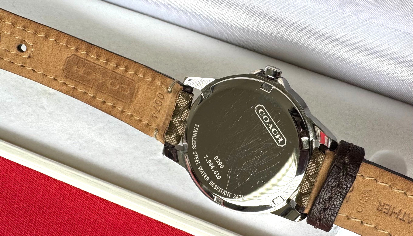 Coach Signature Classic Canvas & Leather Women’s Quartz Watch