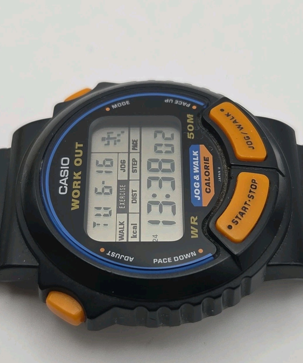 Vtg Casio JC-10 40mm Case Work Out Jog Walk Calorie Digital Watch New Batteries