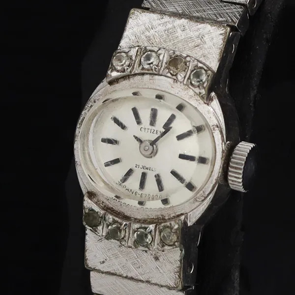 Working Citizen 4-671139 Manual Winding Silver Dial 21 Jewels Ladies Watch KRH 2