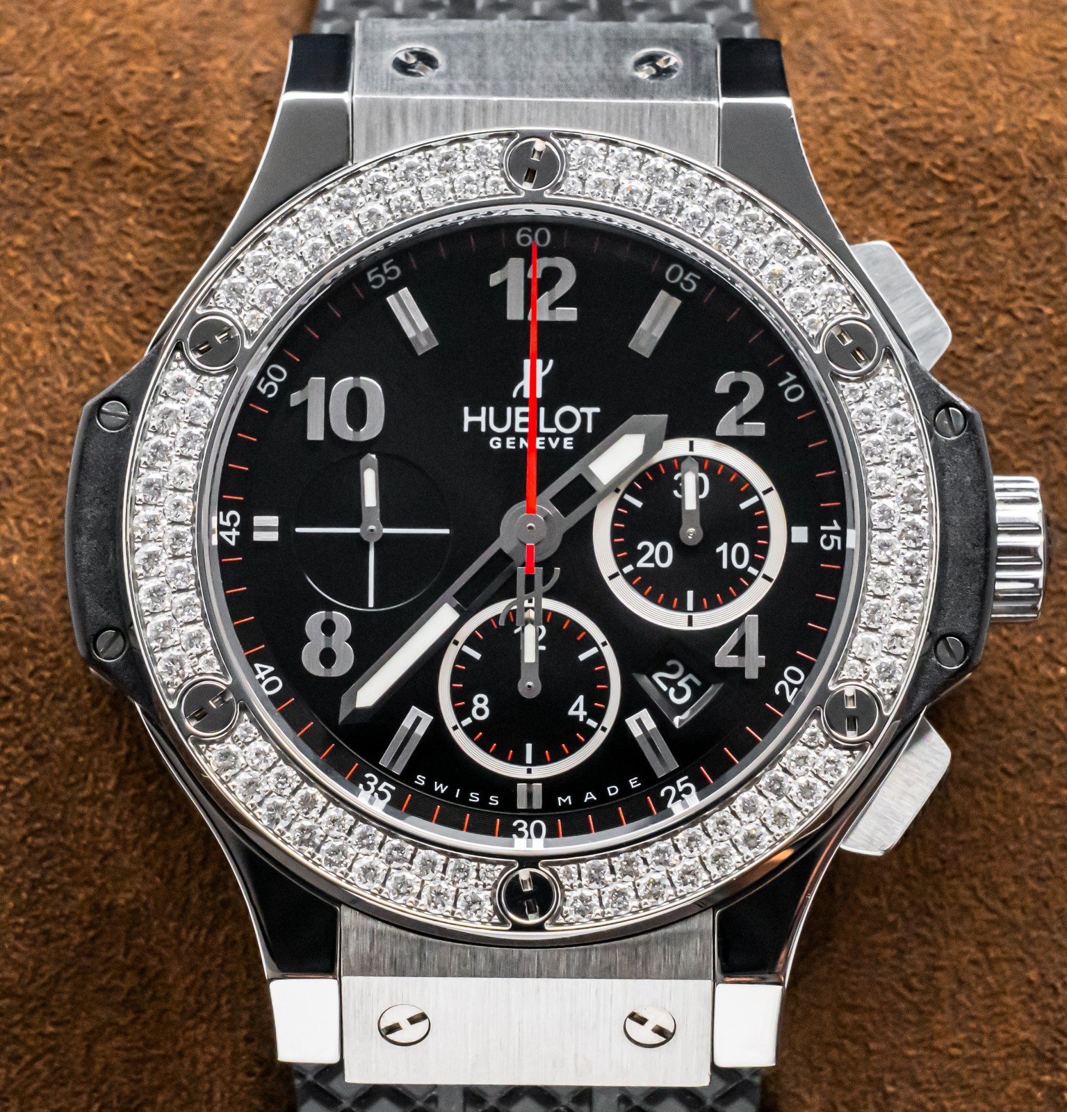 Hublot Big Bang 44 Original Diamond $20K MSRP FACTORY-SET 301.SX.130.RX.114
