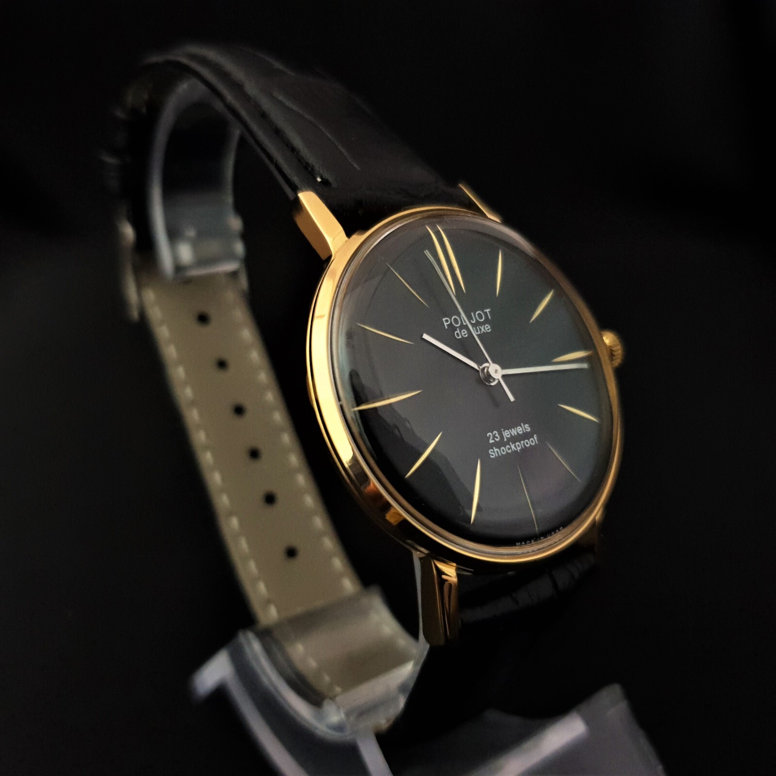 Vintage Watch USSR Poljot 2209 De Luxe ULTRA SLIM Men’s Mechanical WristWatch