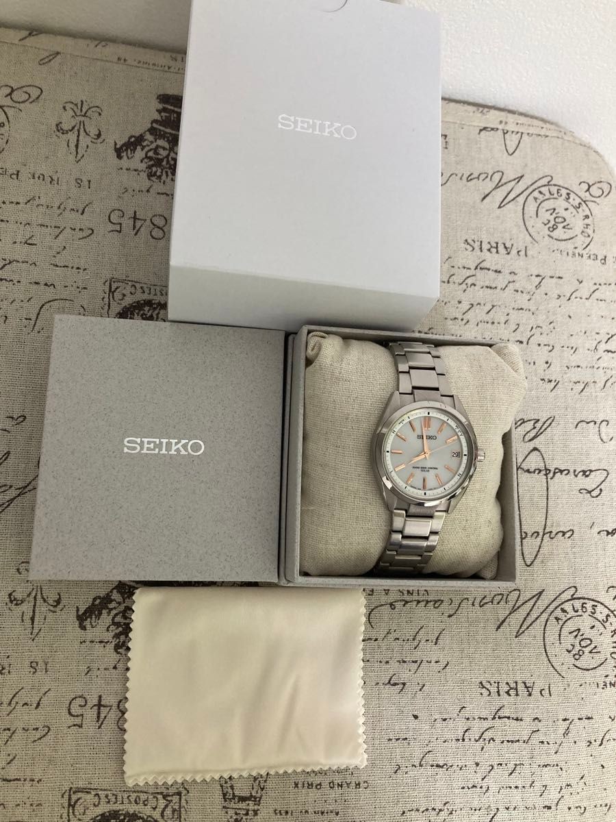 Seiko Brightz SAGZ085 Solar Radio Controlled Blue Dial Titanium Watch Japan
