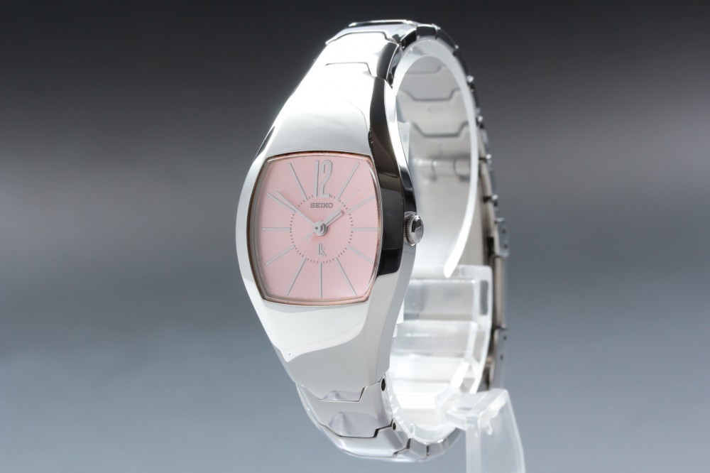 Near MINT SEIKO Lukia 4N21-5450 Pink Dial Quartz 24.2mm Ladies Watch