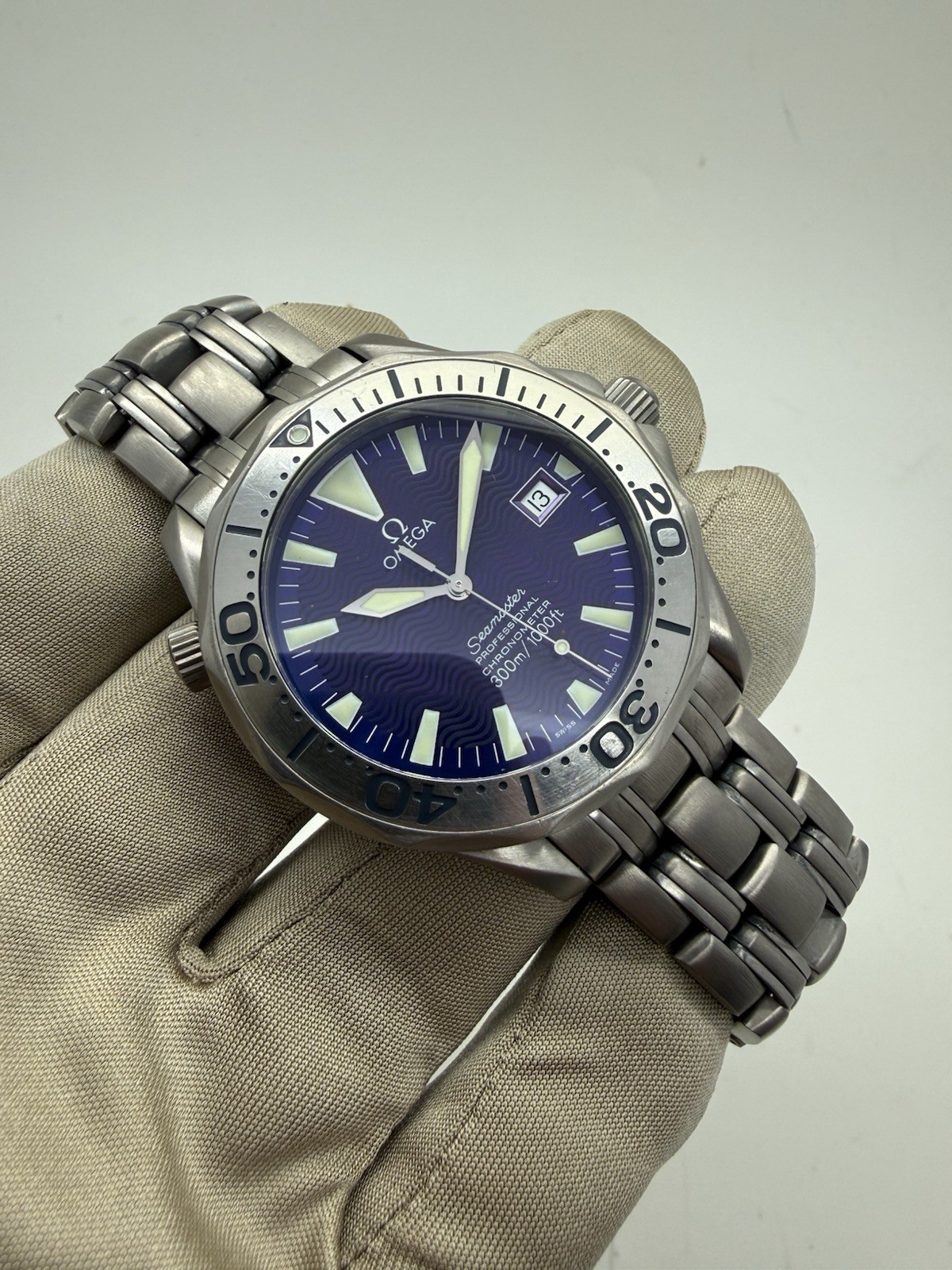 Omega Seamaster Professional Titanium Automatic 41mm Purple Blue Dial 2231.80