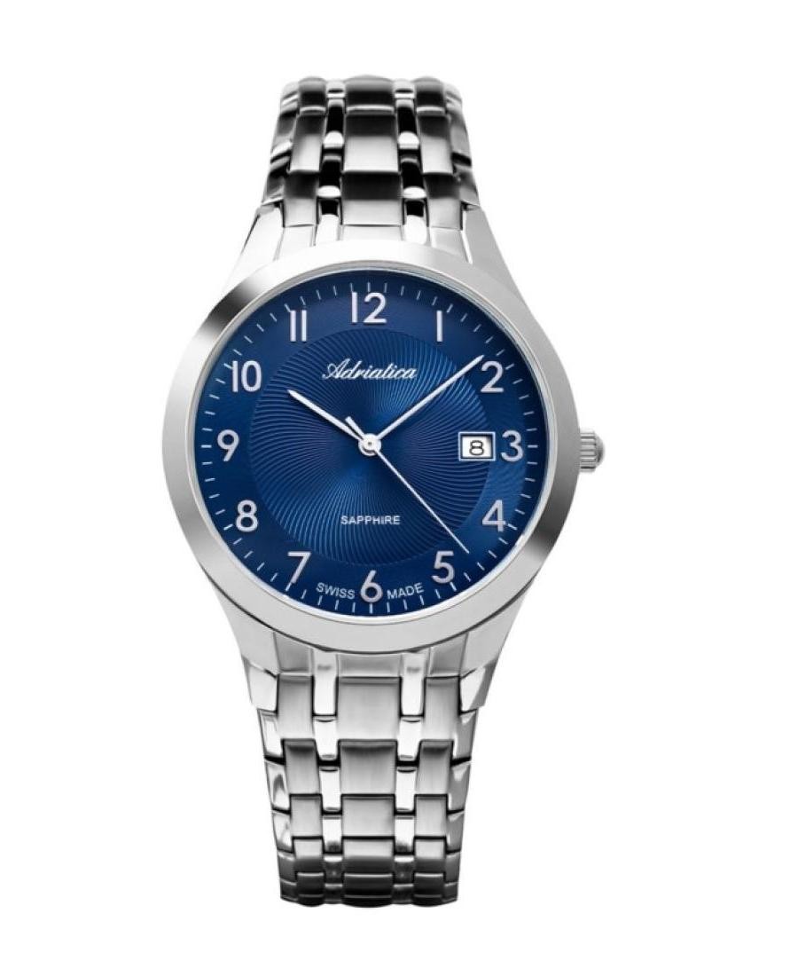 ADRIATICA Men Analog Quartz Casual Watch Classic Dress Blue Dial Waterproof Roun