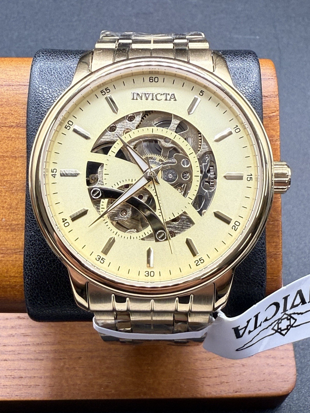 Invicta Objet D Art Automatic Men’s Watch w/ Skeleton Dial – 42.5mm, Gold 69119