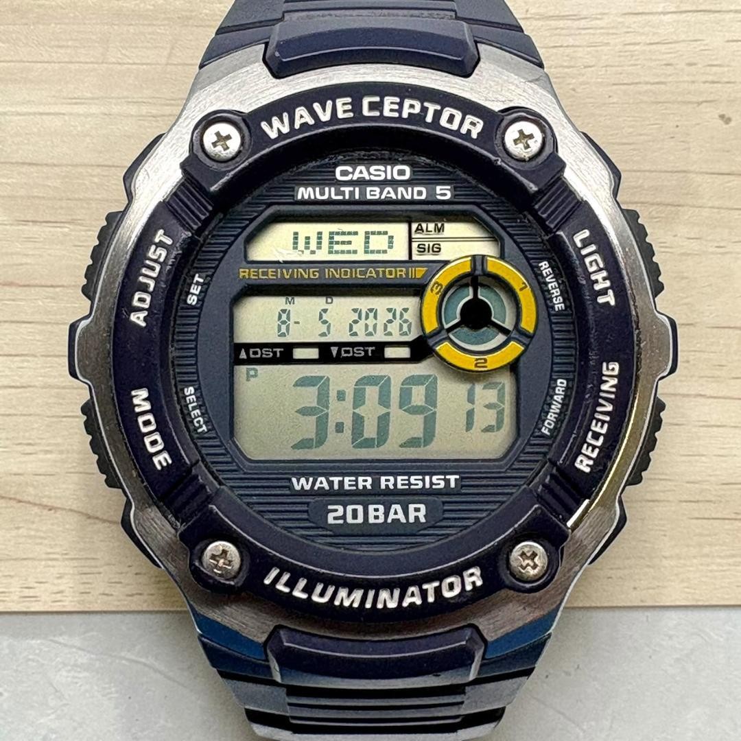 [Battery Replaced] CASIO WV-M200 Wave Ceptor Radio-Controlled Watch From Japan