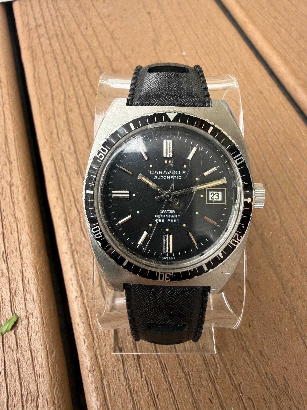 Men’s 1970’s Caravelle “Sea Hunter” 666 Devil Diver Automatic