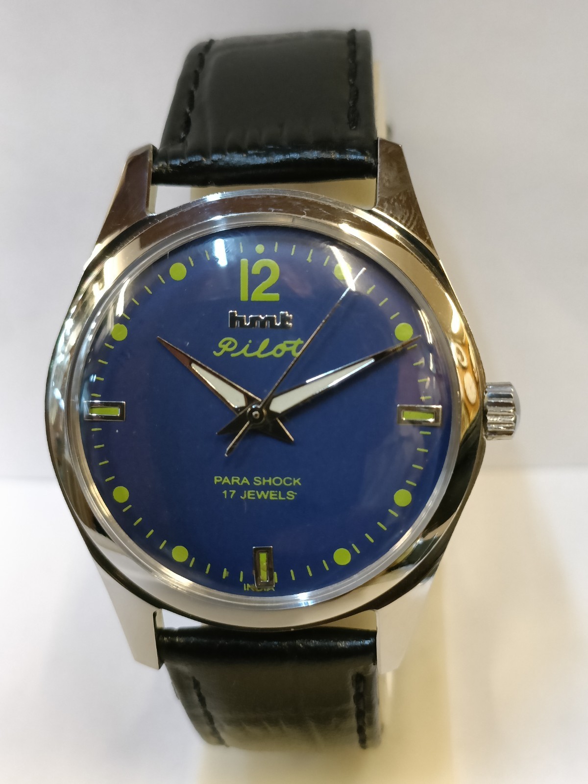 REFURBISHED HMT PILOT 17J WINDING BLUE DIAL 0231 INDIA MEN’S WORKING