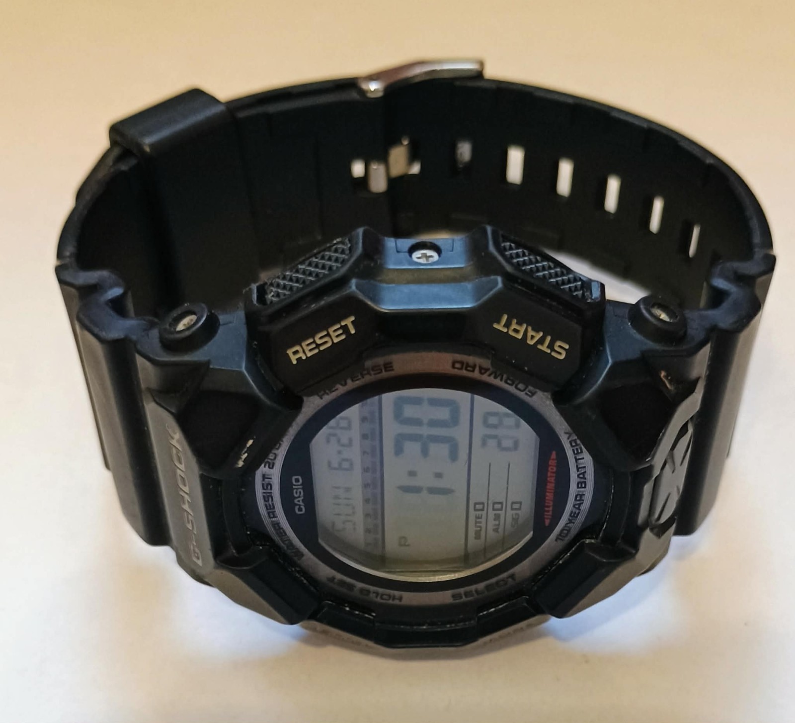 Casio G-Shock GD010-1 World Time 10 Year Battery Digital Black Watch