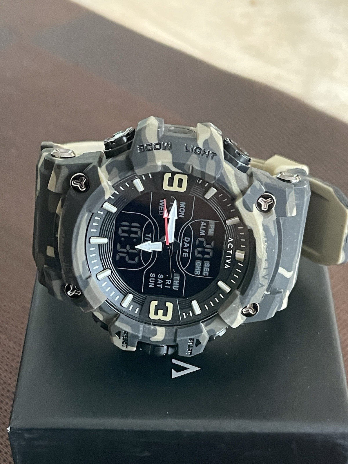 Activa Vulkor X Invicta Analog Digital Men’s Watch – 53mm. Camouflage. Tan, new