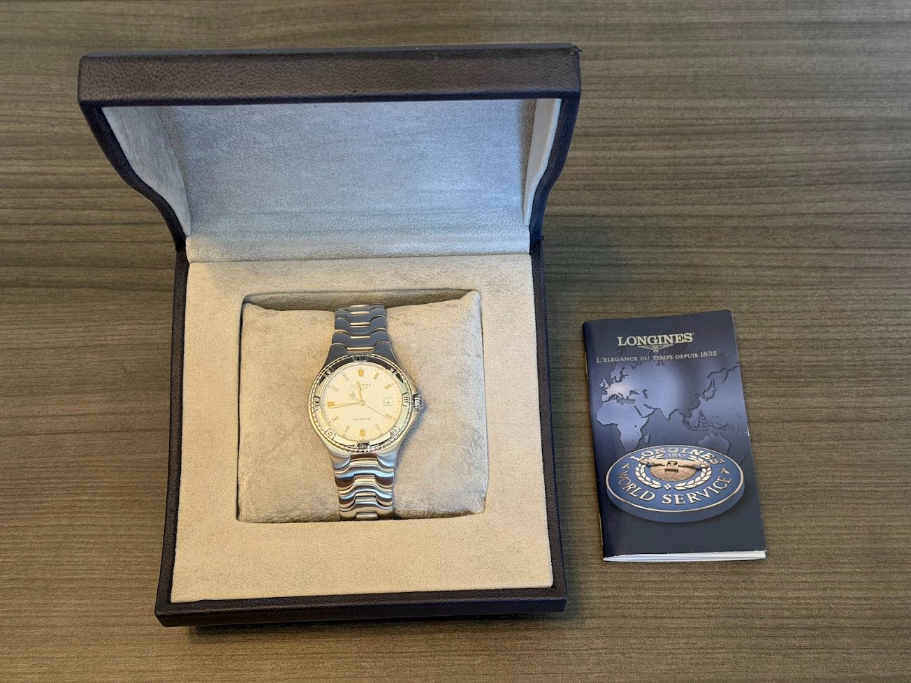 Longines Sport Wing L3.612.4.12.6 NOS Unworn Quartz Watch Box Tag Booklet