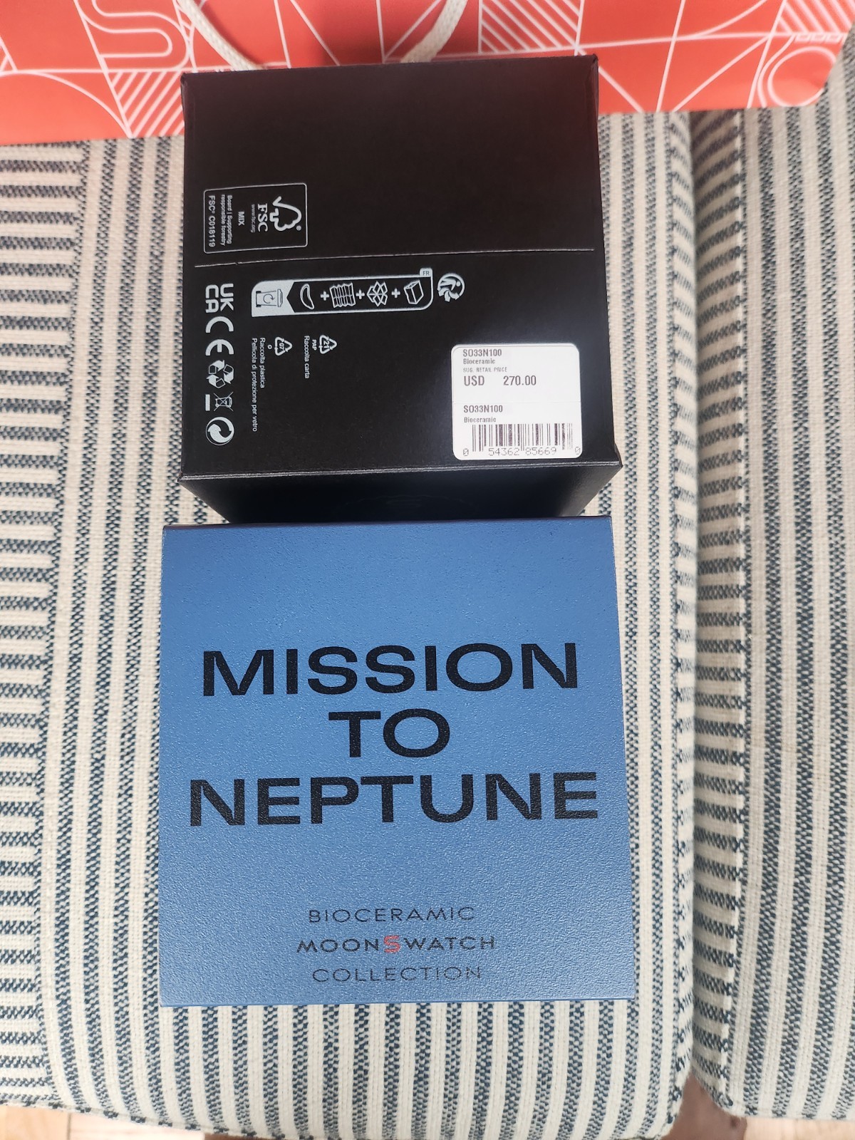 OMEGA X SWATCH SpeedMaster MoonSwatch MISSION TO NEPTUNE 42mm NEW! TAGS! PAPERS!