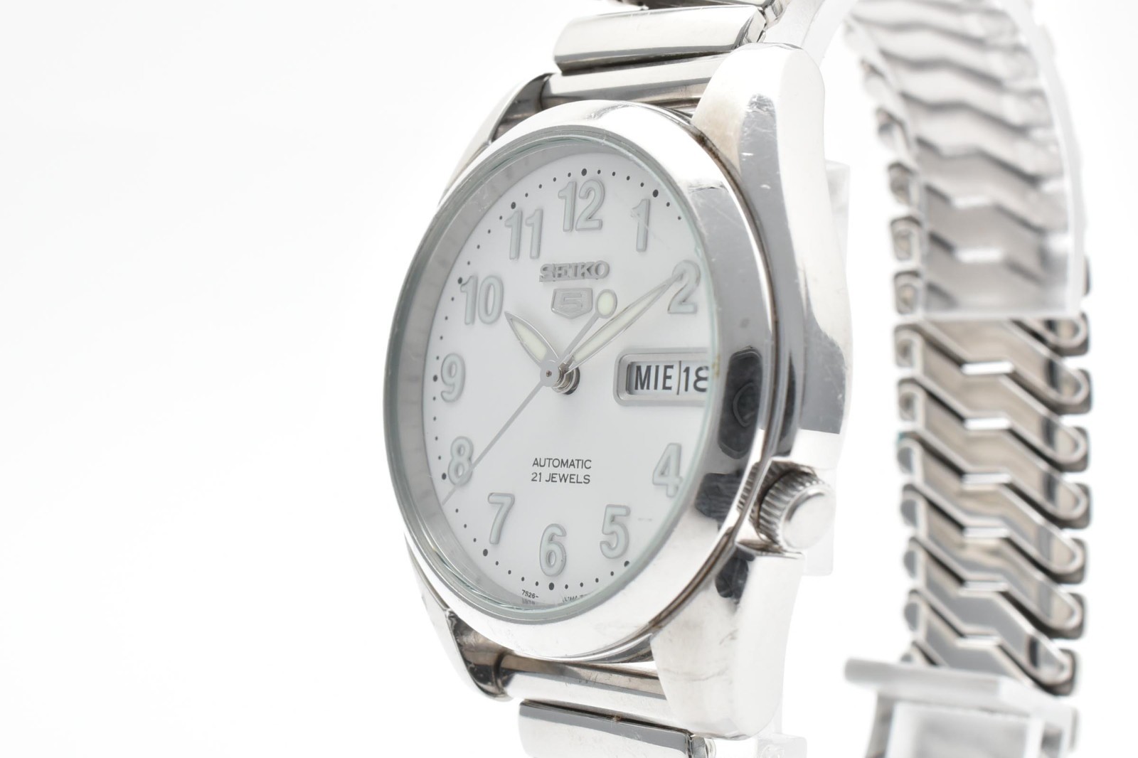 [EXC+5] Seiko 5 Sports 7S26-01V0 Automatic White Dial Arabic 36mm Men’s Watch JP