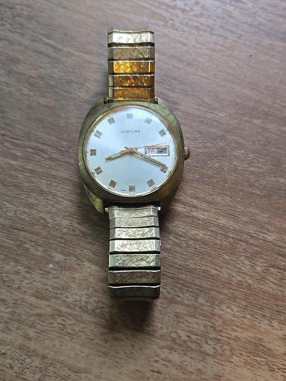 Jubilee British Crown Colony Men’s 1203 7j Day Date Watch For Parts Or Repair