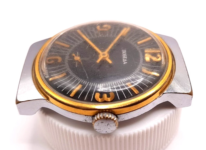 VINTAGE SOVIET RUSSIA USSR WRIST MENS WATCH POBEDA ZIM MECHANICS WORKING RARE