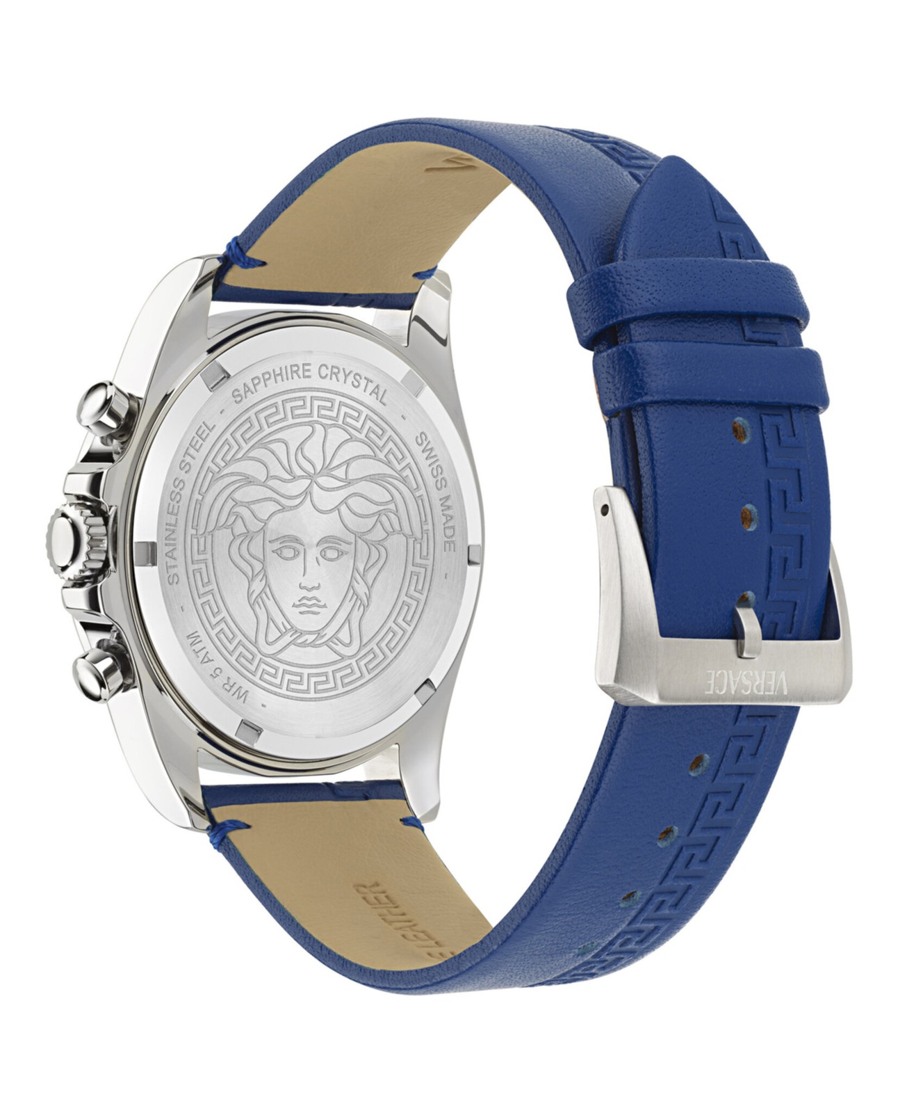Versace Mens Stainless Steel 43mm Strap Fashion Watch