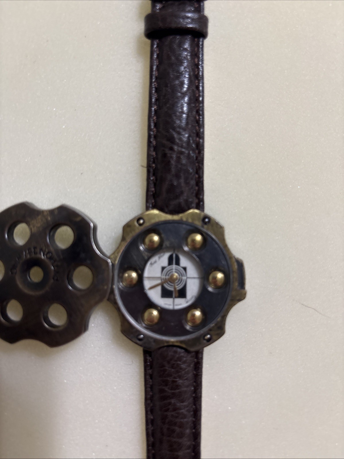 Jalga Python 357 Mag Japan Movement Stainless Steel Bronze Watch Italy Leather