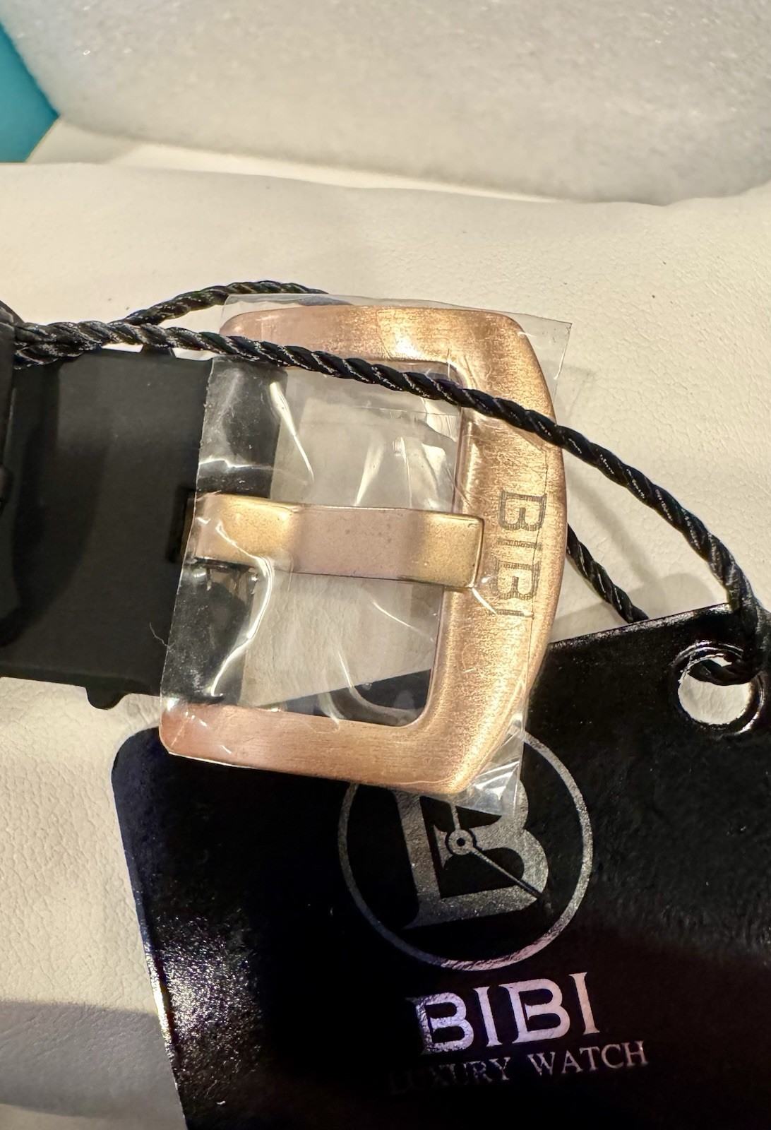 BIBI Skeleton Automatic Watch Rose Gold Black Silicone Strap 41.5mm New Box